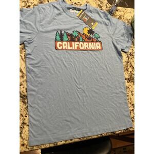 State of Mine Men California Short Sleeve T-Shirt Blue Medium NWT